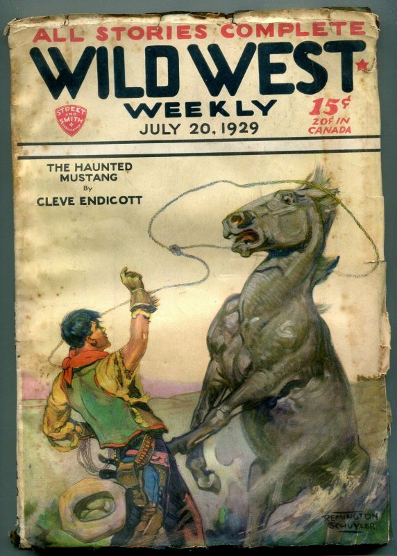 Wild West Weekly Pulp July 20 1929- Haunted Mustang G