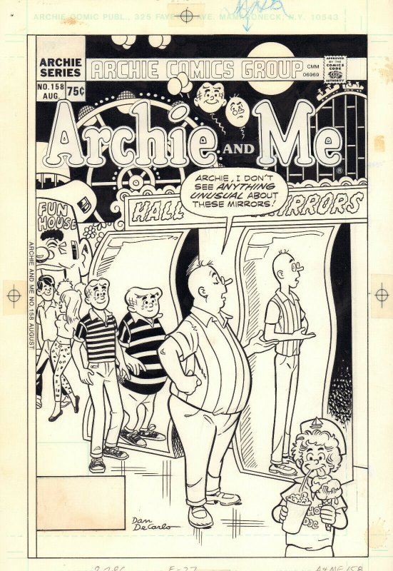 Archie and Me #158 Cover - Mr. Weatherbee - 1986 Signed art by Dan DeCarlo  