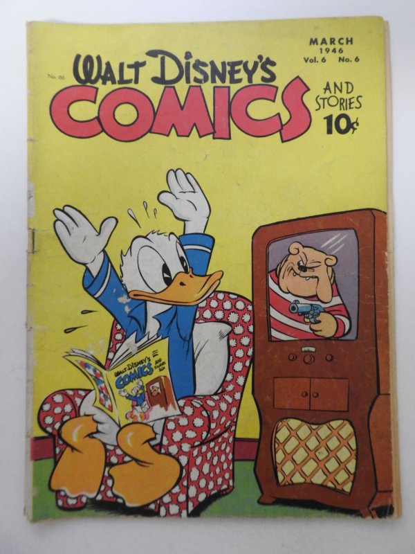 Walt Disney's Comics & Stories #66 (1946) Fair Condition Coupon cut