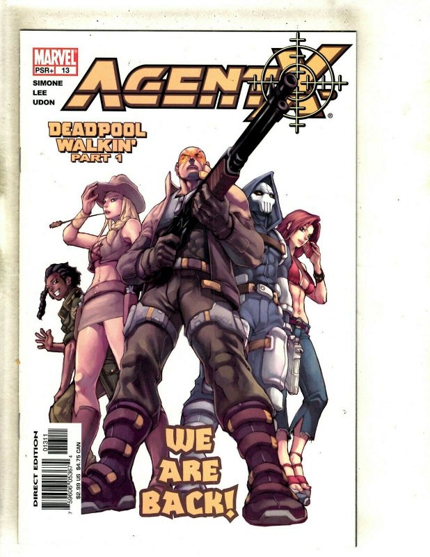 Lot Of 8 Agent X Marvel Comic Books # 8 9 10 11 12 13 14 15 Deadpool X-Men RP6