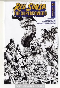 RED SONJA THE SUPERPOWERS (2020 DYNAMITE) #1 VARIANT 1:15 LAU B&W INCV N G32001