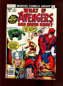 WHAT IF? #3 - NEWSSTAND - AVENGERS  (9.0 OB) 1977