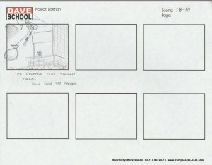 2004 LEGO BATMAN Storyboard Art by Mark Simon VF 8.0 Joker Ladder & Goons 18-10