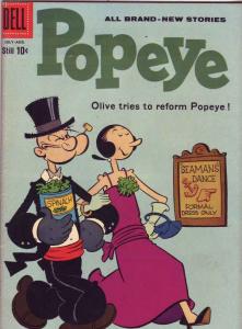 Popeye the Sailor #54 (Jul-60) VF High-Grade Popeye, Olive Oil, Sweetpea