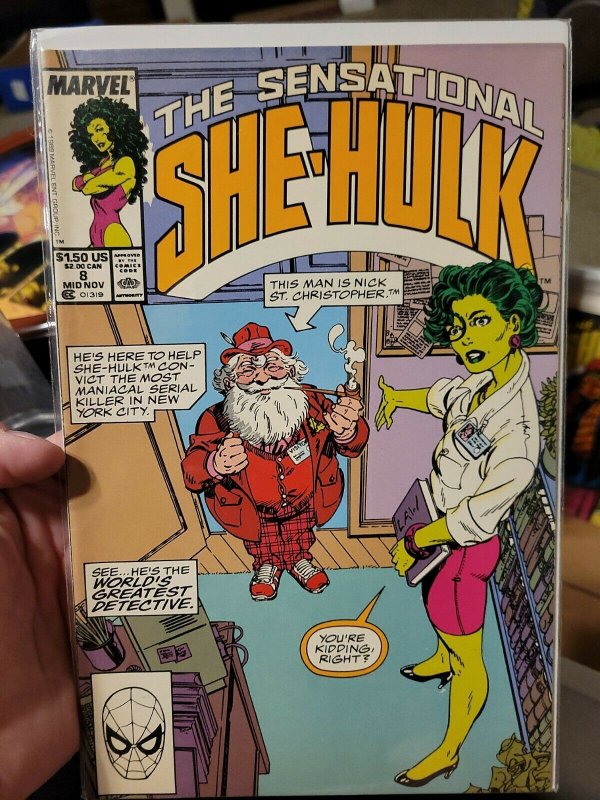 The Sensational She-Hulk 8 1989 Santa Claus Appearance  John Byrne Art High Grad