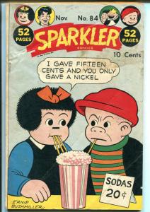 Sparkler #84 1948-Nancy-Sluggo-soda shop ice cream-Tarzan-Burroughs-GOOD