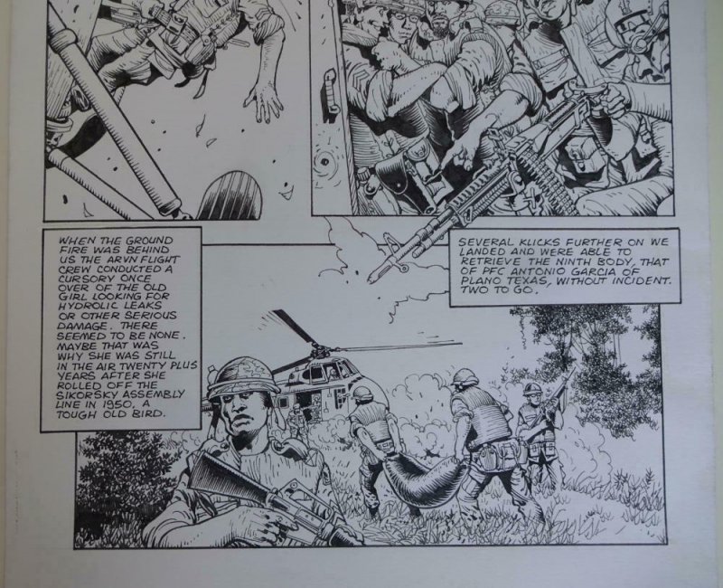 DON LOMAX Original Art, Vietnam Journal #8 pg 16, Brain Dead Horror,Caliber,2011