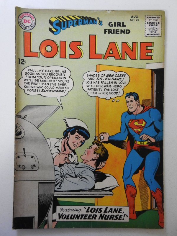 Superman's Girl Friend, Lois Lane #43 (1963) VG Condition moisture stain