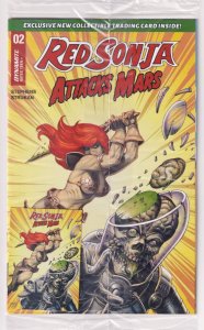 Red Sonja Attacks Mars #2A (in bag) VF/NM ; Dynamite | Mars Attacks