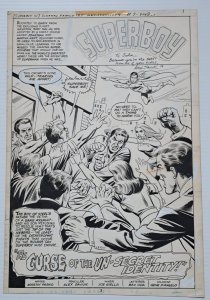 SUPERMAN FAMILY #195 PAGE #3 SUPERBOY ALEX SAVIUK JOE GIELLA ORIGINAL COMIC ART