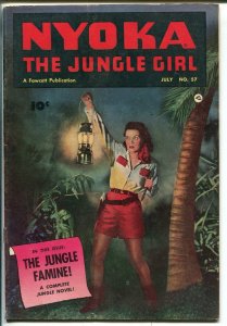 NYOKA THE JUNGLE GIRL #57 1951-FAWCETT-PHOTO COVER-GOOD GIRL ART-fn minus