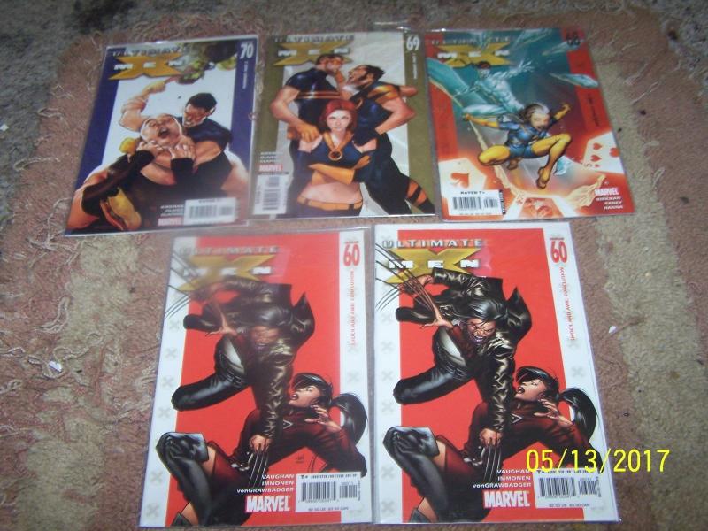 ultimate x-men comic lot of 5 issues #  60 60 68 69 70 WOLVERINE ROGUE  