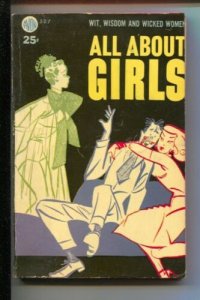 All About Girls #527 1953-Cartoons, jokes, gags in a paperback book format-Sp... 