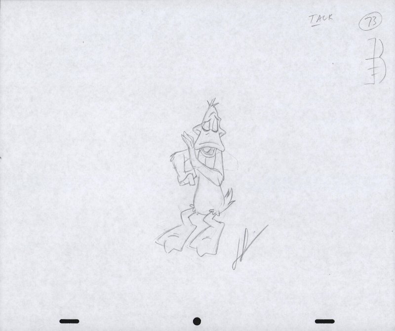 Daffy Duck Animation Pencil Art - 73 - Incredulous