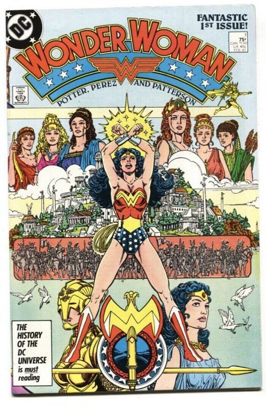 Wonder Woman #1 DC  NEW ORIGIN 1987 George Perez VF/NM