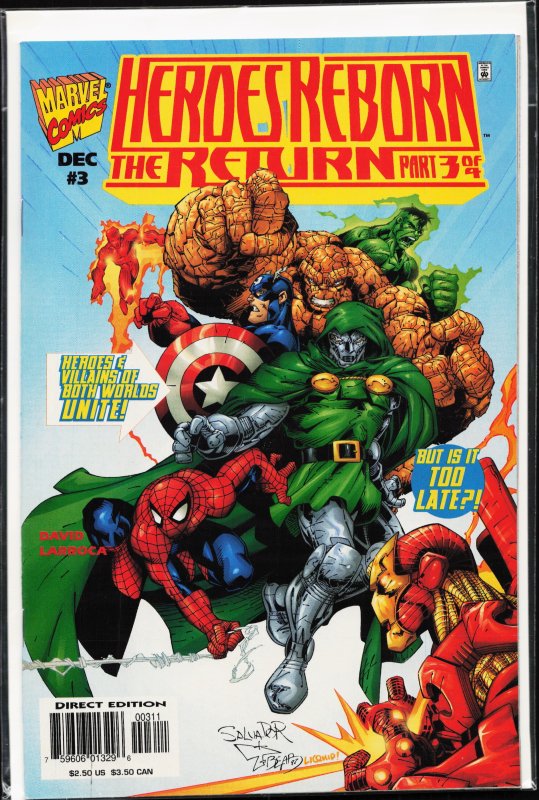 Heroes Reborn: The Return #3 Direct Edition (1997) Human Torch