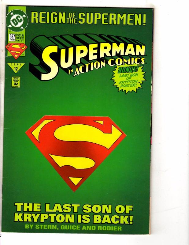 9 DC Comics Man Of Steel 1 5 22 Superman 1 78 Adventures 500 (2) 501 Action NP6