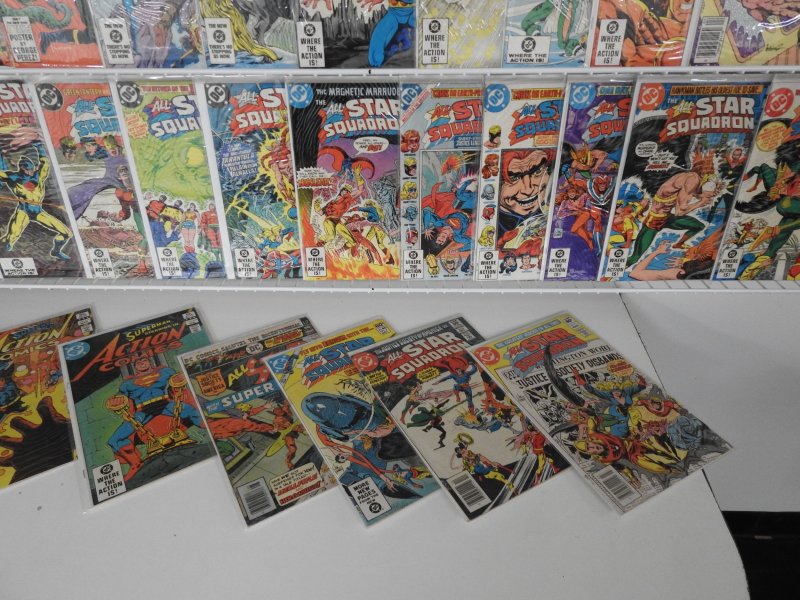 Huge Lot 130+ Comics W/ Superman, Batman, All Star Squadron+ Avg Fine Condition!