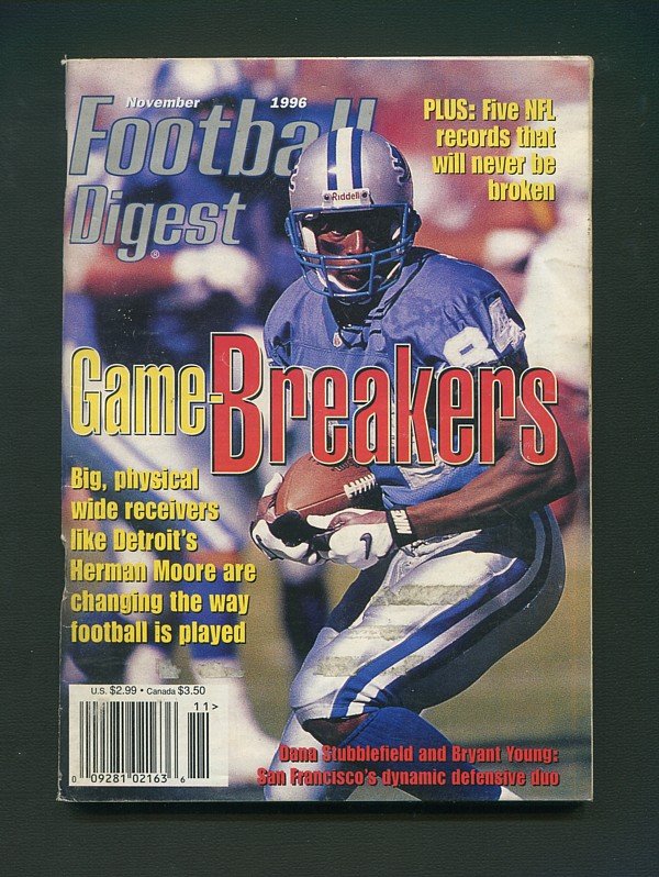 Football Digest / Herman Moore / November 1996