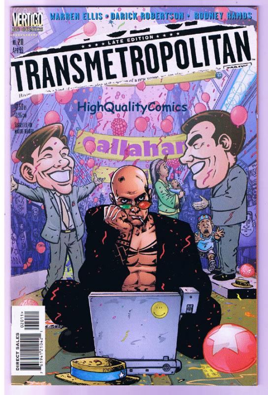 TRANSMETROPOLITAN #20, Vertigo, Warren Ellis, 1997, NM+, more in store