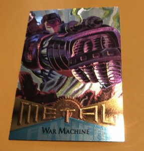 WAR MACHINE #27 Silver Flasher Chase card : 1995 Fleer Marvel Metal NM/M, scarce