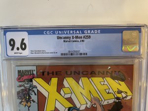 Uncanny X-Men #259 CGC 9.6 - Newsstand - Marvel  1990