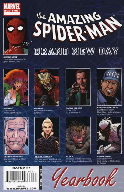 Spider-Man: Brand New Day Yearbook #1 VF/NM; Marvel | save on shipping - details