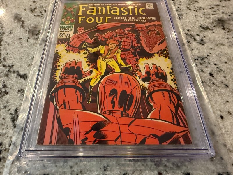 Fantastic Four # 81 CGC Graded 7.5 Marvel Comic Book 1968 Stan Lee J. Kirby JH33