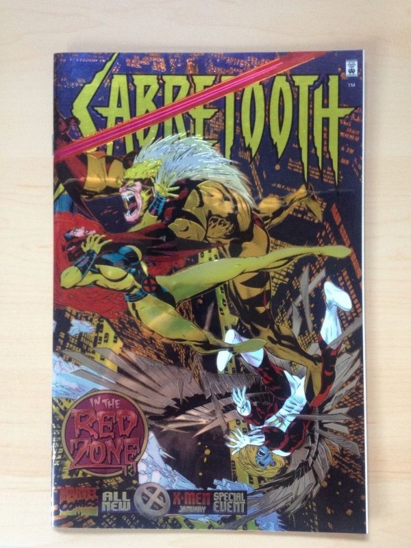 Sabertooth in the Red Zone 1995 Chromium Cover Marvel Comics VF - NM 