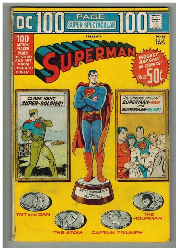 DC 100 PAGE SUPER SPECTAC DC-18 VG July 1973 SUPERMAN