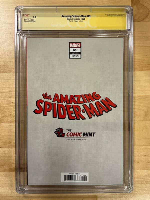 The Amazing Spider-Man #49 Parillo Virgin CGCSS 9.8 Signed Sketch by Parillo