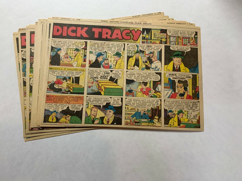 Dick Tracy Newspaper Comics Sundays 1948 InComplete Year 48 Total