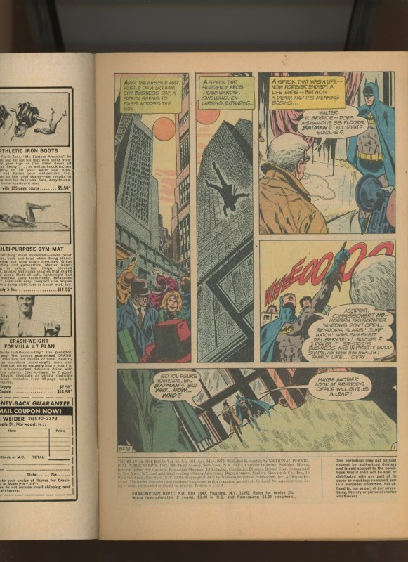 (1972) The Brave & the Bold #101: BRONZE AGE DC! COMBINED SHIPPING! (5.0/5.5)