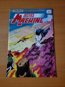 Justice Machine #4 ~ NEAR MINT NM ~ 1987 Comico Comics