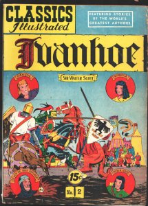 Classics Illustrated #2 no date-Ivanhoe by Sir Walter Scott-HRN 89-Rare Canad...