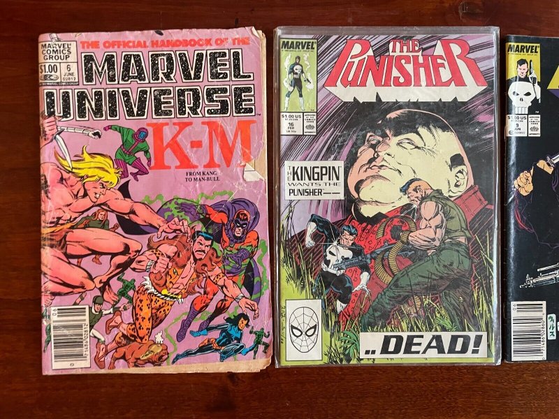 3 Marvel Comic Books Punisher # 9 16 + Universe # 6 Hulk Thor Iron Man 64 J817