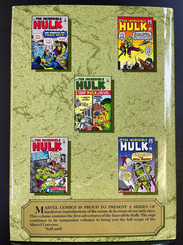 Marvel Masterworks Volume 08 Hardcover FIRST EDITION - Incredible Hulk Volume 01