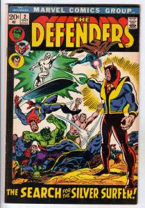 Defenders, The #2 (Oct-72) VF/NM High-Grade Hulk, Dr. Strange, Silver Surfer,...