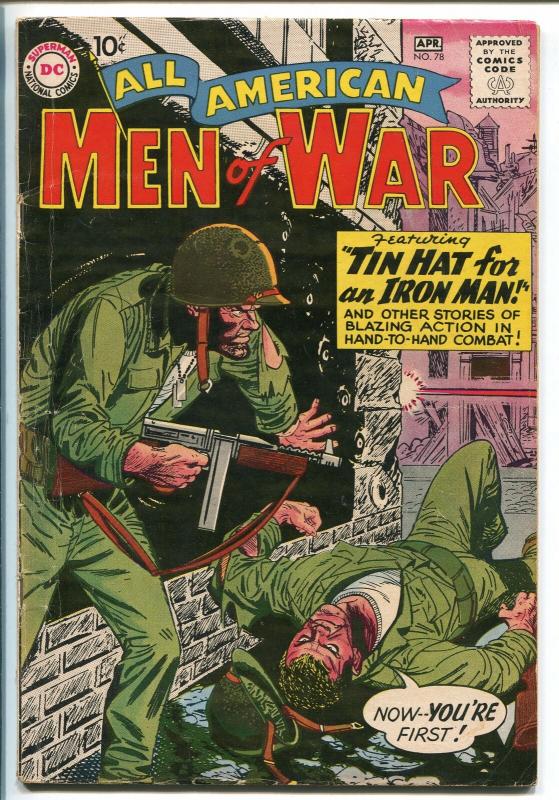 ALL-AMERICAN MEN OF WAR #78-1960-DC-SILVER AGE-RUSS HEATH-KOREAN WAR-P.O.W.-vg