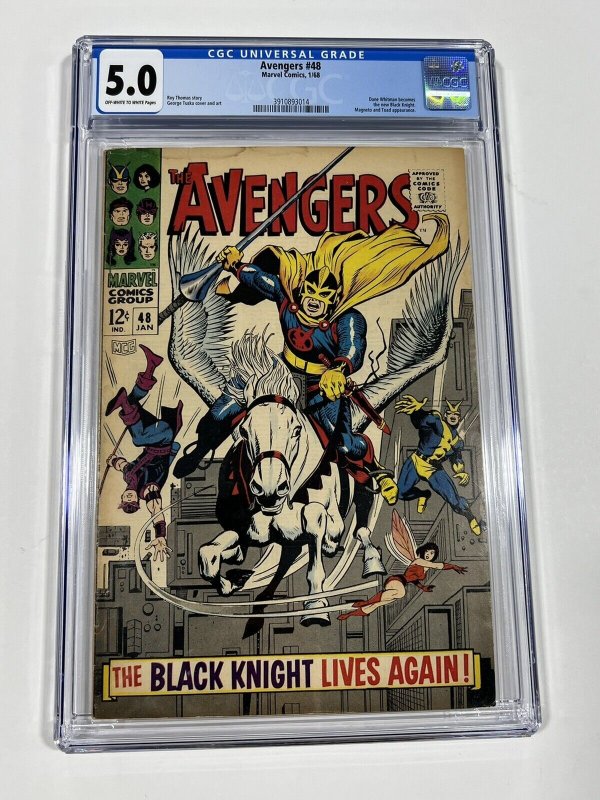 Avengers 48 cgc 5.0 ow/w pages Marvel 1968