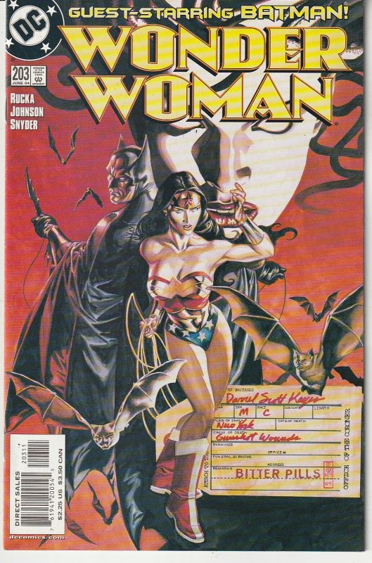 Wonder Woman #203 Direct Edition (2004) Batman !