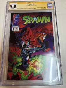 Spawn (1992) # 1 (CGC 9.8 SS) Signed & Sketch Ken Stacy * 1st Full App