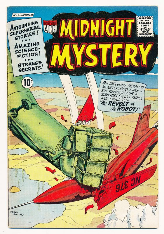 Midnight Mystery (1961) #7 FN+ Last issue of the series, Revolt of the Robot