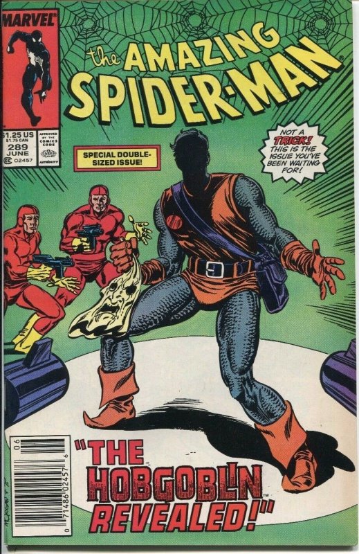 1987 Amazing Spider-Man #289 ~The Hobgoblin Revealed!~ (Grade 8.5) WH  