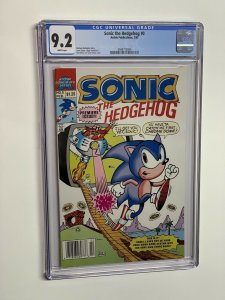 Sonic the hedgehog 0 cgc 9.2 newsstand edition archie 1993