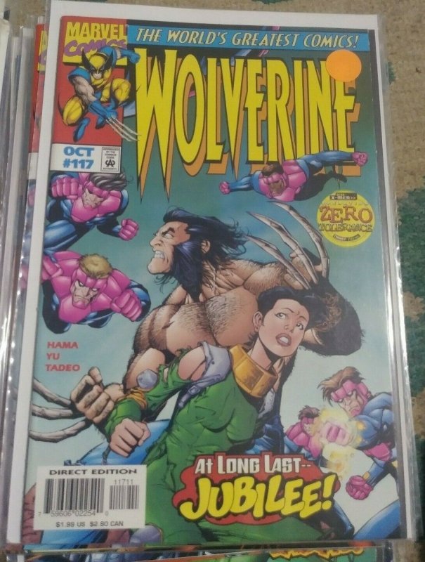 WOLVERINE # 117 1997 marvel  disney OPERATION ZERO TOLERANCE +JUBILEE+ SENTINELS 