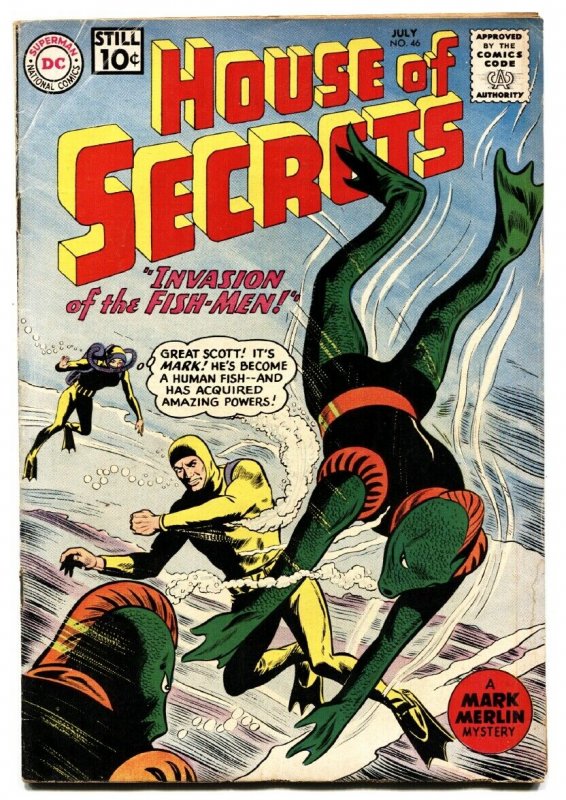 HOUSE OF SECRETS # 46 comic book FROGMAN COVER INVASION FISH-MEN