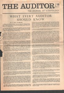 Auditor #18/1966-Scientology-L.Ron Hubbard-pulp magazine author-newspaper for...