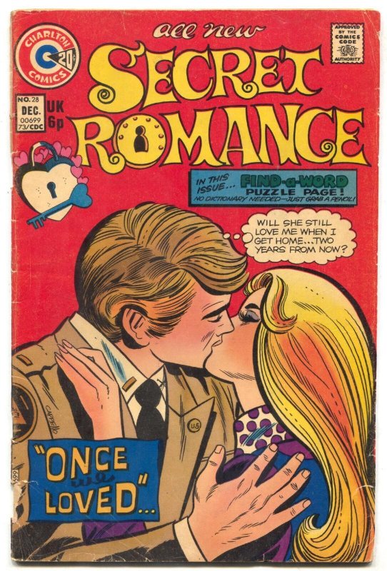 Secret Romance #28 1973-  Charlton Romance comic- VG