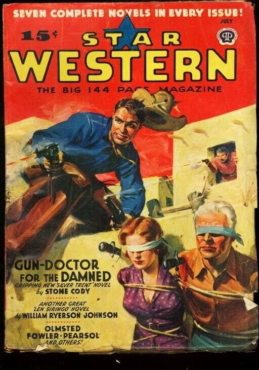 STAR WESTERN 1940 JULY BOUND BABE BLOODY TORTURE COVER VG